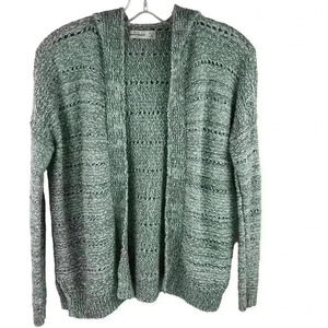Abercrombie Kids Hooded Cardigan Sweater Gray XL Unisex Long Sleeve Knitted